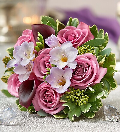 Purple Elegance Flower Girl Arrangement