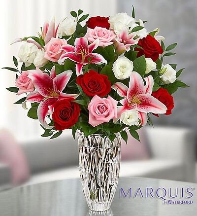 Marquis by Waterford&amp;reg; Red Rose and Lily Bouquet